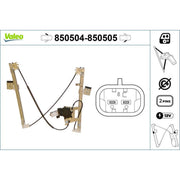 Valeo Electric Window Regulator Lifter Left Front 850504