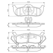 Bosch Front & Rear Pads fits Jeep Grand Cherokee III 2006-2010 6.1