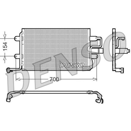 Denso Air Conditioning Condenser fits Audi A3 1996-2013 1.6 1.8 1.9 2.0