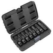 Sealey Premier Premier Imperial Hex Impact Socket Bit Set 1/2"Sq Drive 8pc Sealey Premier - Dynamic Drive