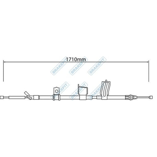 Apec Handbrake Cable Right Rear fits Nissan Qashqai I 2006-2013 1.5 1.6 2.0