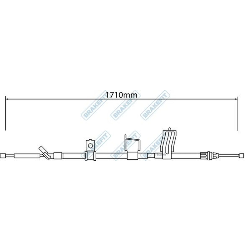 Apec Handbrake Cable Right Rear fits Nissan Qashqai I 2006-2013 1.5 1.6 2.0
