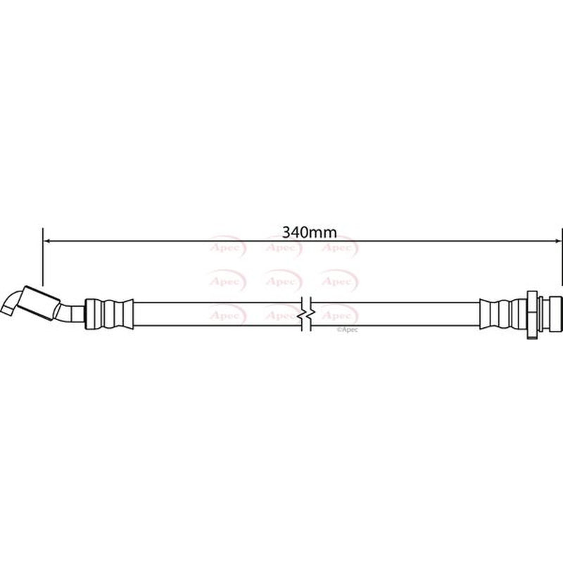 Apec Brake Hydraulic Hose Line Rear Right fits Hyundai IX35 2009-2015