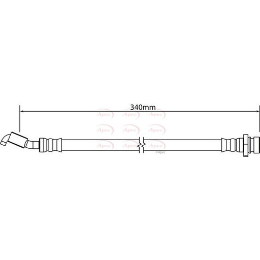 Apec Brake Hydraulic Hose Line Rear Right fits Hyundai IX35 2009-2015