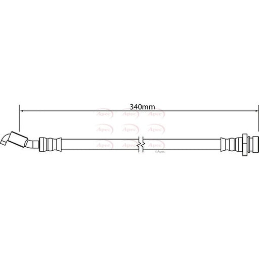 Apec Brake Hydraulic Hose Line Rear Right HOS4262