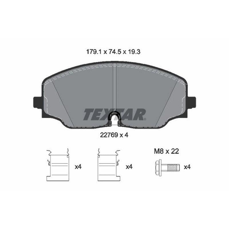 Textar Front Brake Pad Set 2276901