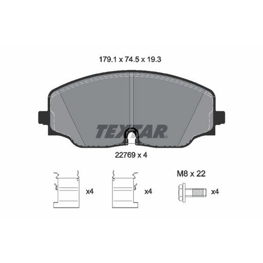 Textar Front Brake Pad Set 2276901