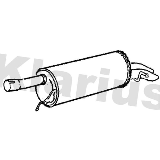Klarius Box With Tail Pipe Rear fits Skoda Superb I 2001-2008 1.9