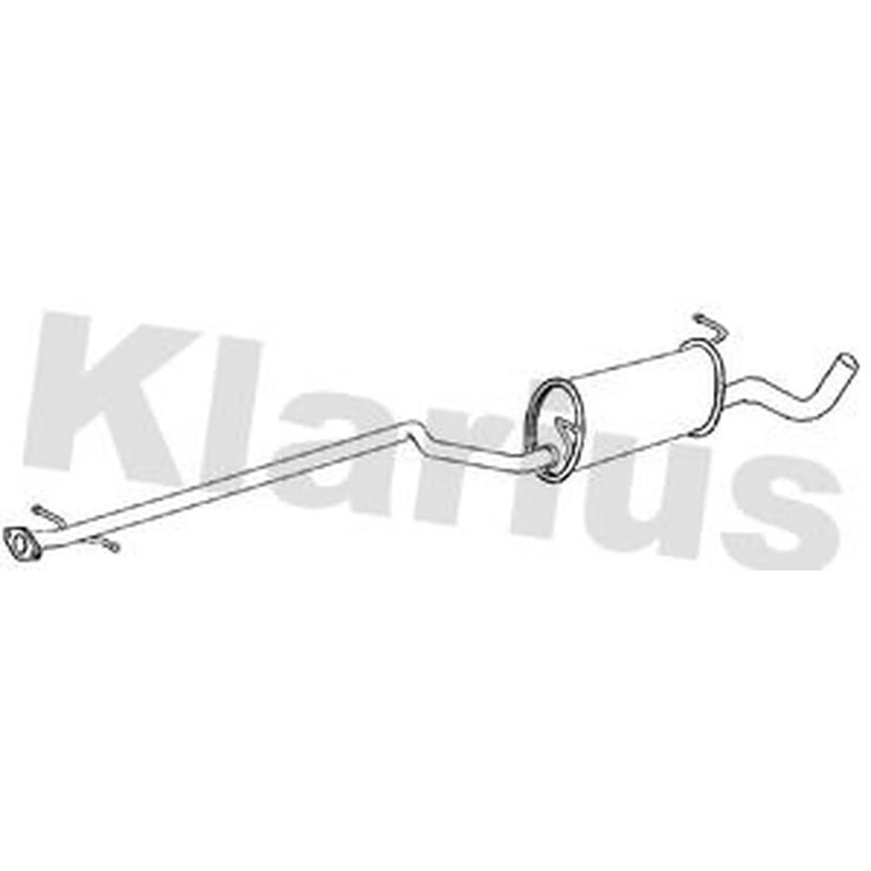 Klarius Box With Centre Pipe Centre fits Ford Transit Connect 2002-2013 1.8