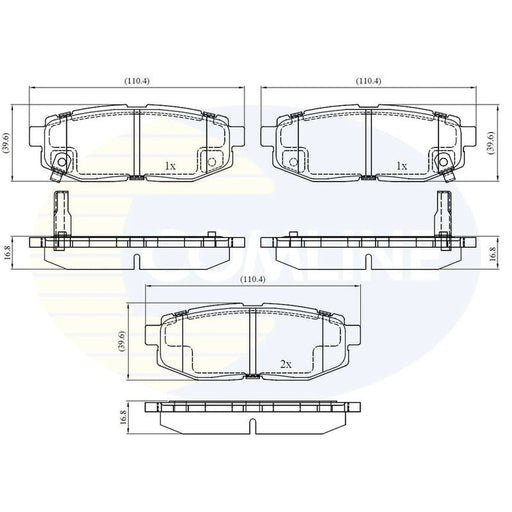 Comline Rear Brake Solid Discs & Pads fits Subaru Forester 2013 on 2.0