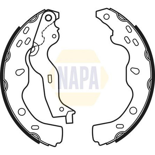 NAPA Brake Shoe Set Axle Kit fits Fiat Sedici 2006-2014 1.6 1.9 2.0