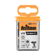 Triton Pozi Screwdriver Impact Bit 15pk PZ2 50mm Triton - Dynamic Drive