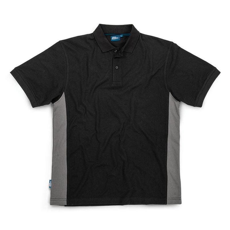 Tough Grit 2-Tone Polo Black / Charcoal XS 937198 Tough Grit  - Dynamic Drive