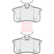Apec Rear Brake Pad Set fits Citroën C4 Cactus 2019 on
