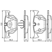 Bosch Front & Rear Pads fits BMW 7 2001-2008