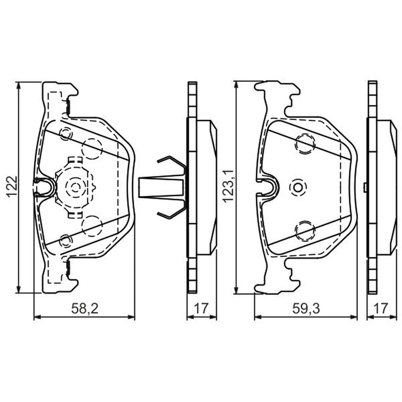 Bosch Front & Rear Pads fits BMW 7 2001-2008