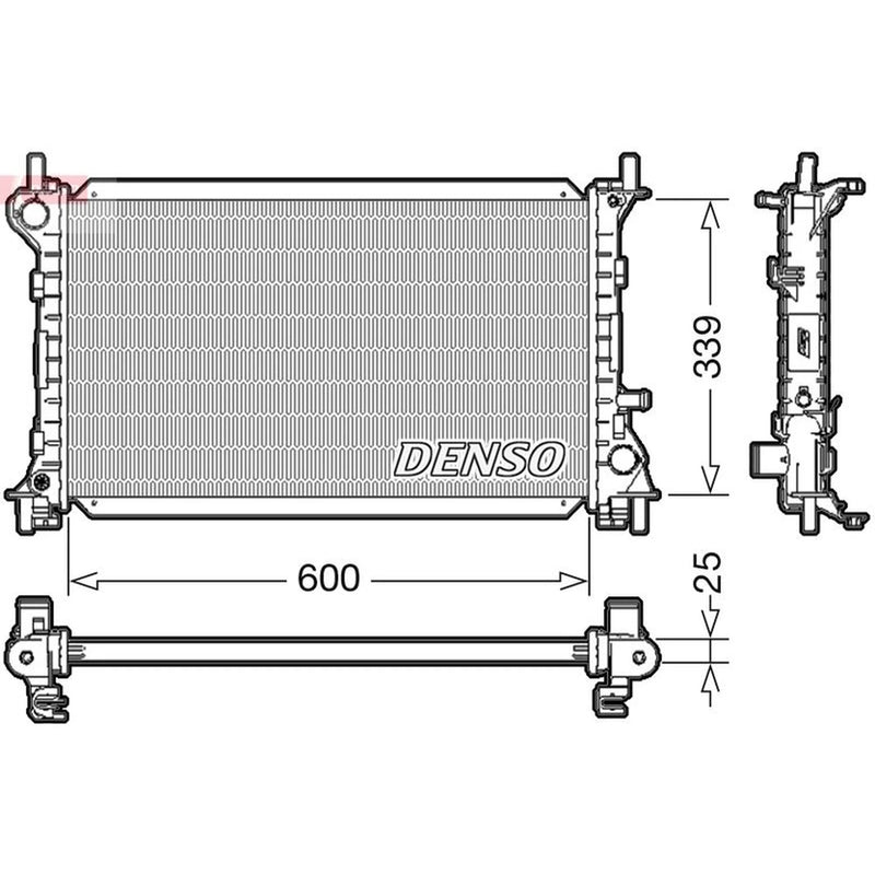 Denso Engine Radiator fits Ford Focus I 1998-2004 1.6 2.0