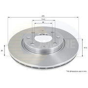 Comline 2 x Brake Discs fits Kia Cerato I 2004-2009 1.5 1.6 2.0