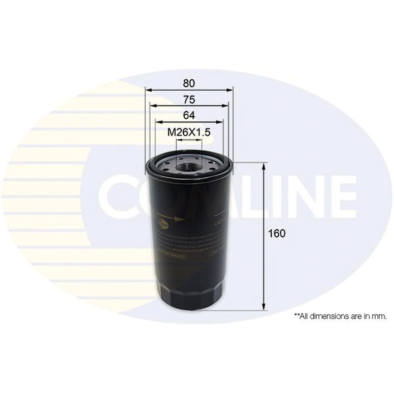 Comline Engine Oil Filter fits Isuzu D-Max I Platform/Chassis 2007-2012 3.0
