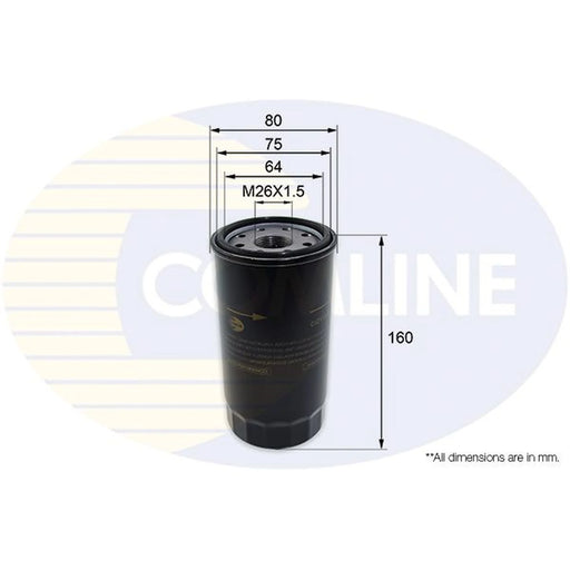 Comline Engine Oil Filter fits Isuzu D-Max I Platform/Chassis 2007-2012 3.0