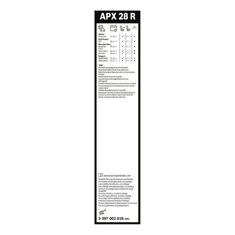Bosch Aerotwin Wiper Blade 700mm — APX28R fits DS DS 7 2022 on