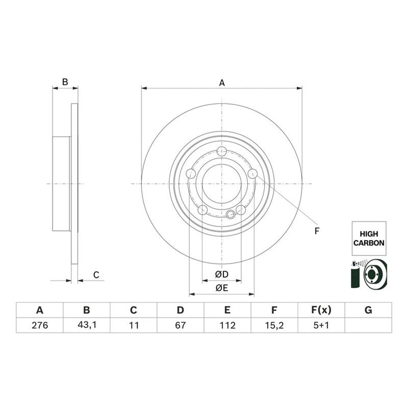 Bosch Front & Rear Brake Discs & Pads fits Mercedes-Benz A-Class 2022 on 177.185