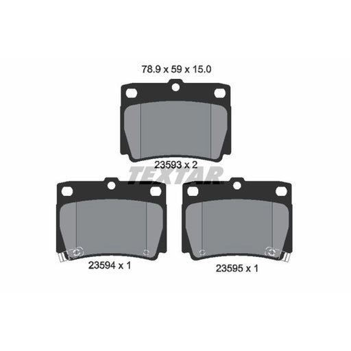 Textar Rear Brake Pad Set 2359301