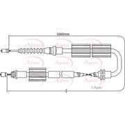 Apec Handbrake Cable Left Rear fits Jaguar X-Type I 2005-2009 2.2
