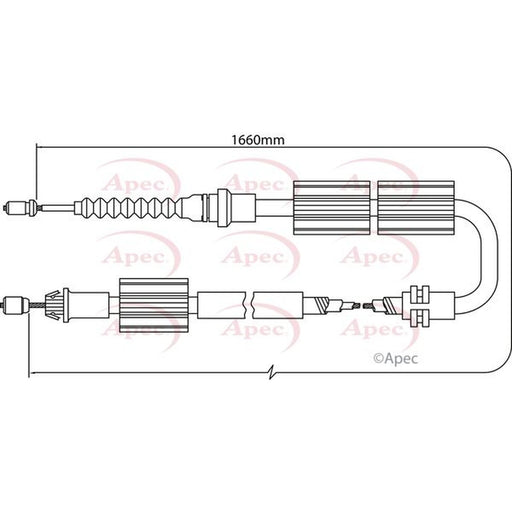 Apec Handbrake Cable Left Rear fits Jaguar X-Type I 2005-2009 2.2