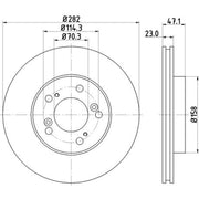 DON Front Brake Internally Vented Discs & Pads fits Honda Shuttle 1997-2004 3.0