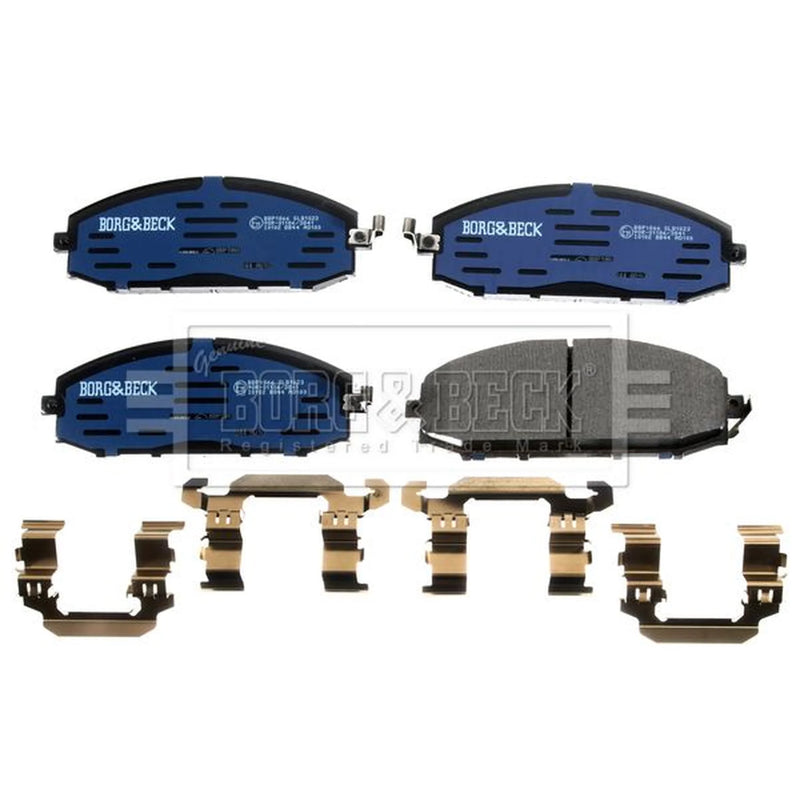 Borg & Beck Front Brake Discs & Pads fits Nissan Patrol Gr 1997-2001 2.7 2.8
