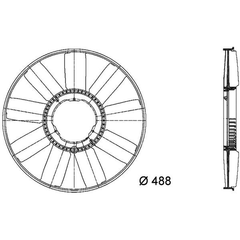 Mahle Radiator Cooling Fan Blade CFW 21 000P