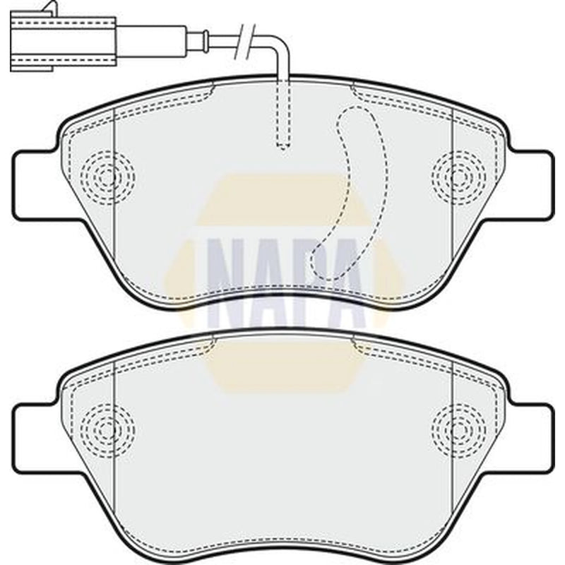 NAPA Front Brake Pad Set fits Citroën Nemo 2009-2010 1.3 1.4