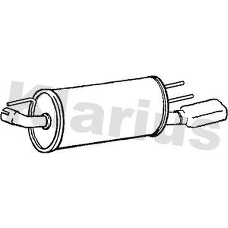 Klarius Box With Tail Pipe Rear fits Opel Calibra A 1994-1997 2.0