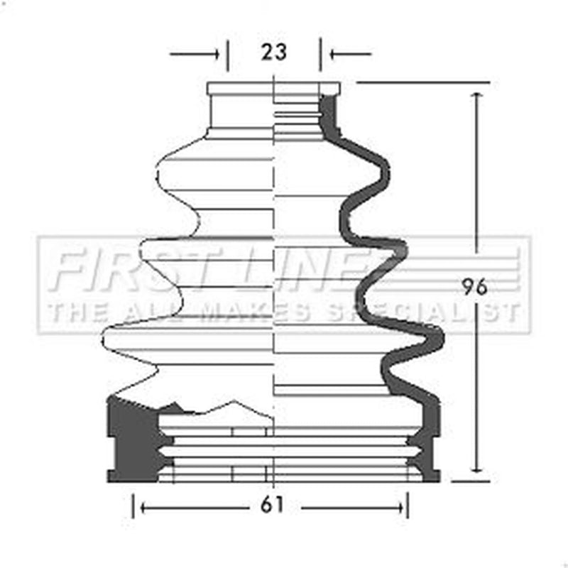 First Line Drive Shaft Bellow Kit Front Left fits Toyota Corolla 1992-1997 1.3