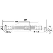 Borg & Beck Brake Hydraulic Hose Line Front Left BBH6852