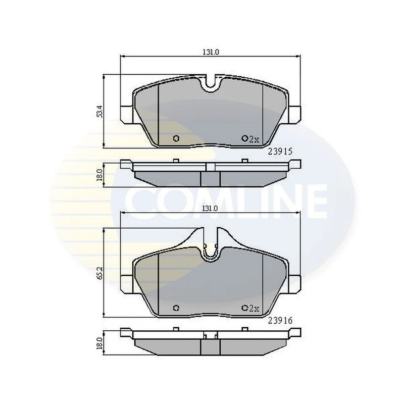 Comline Front & Rear Pads fits Mini Mini 2006 on