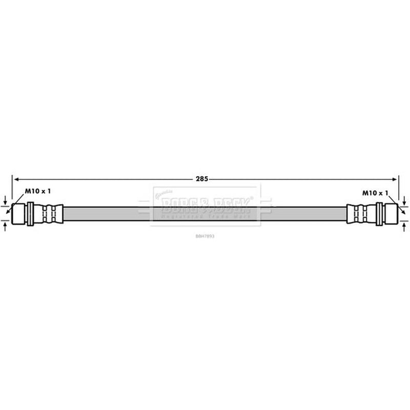 Borg & Beck Brake Hydraulic Hose Line inner BBH7893