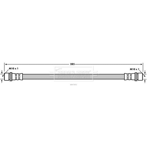 Borg & Beck Brake Hydraulic Hose Line inner BBH7893