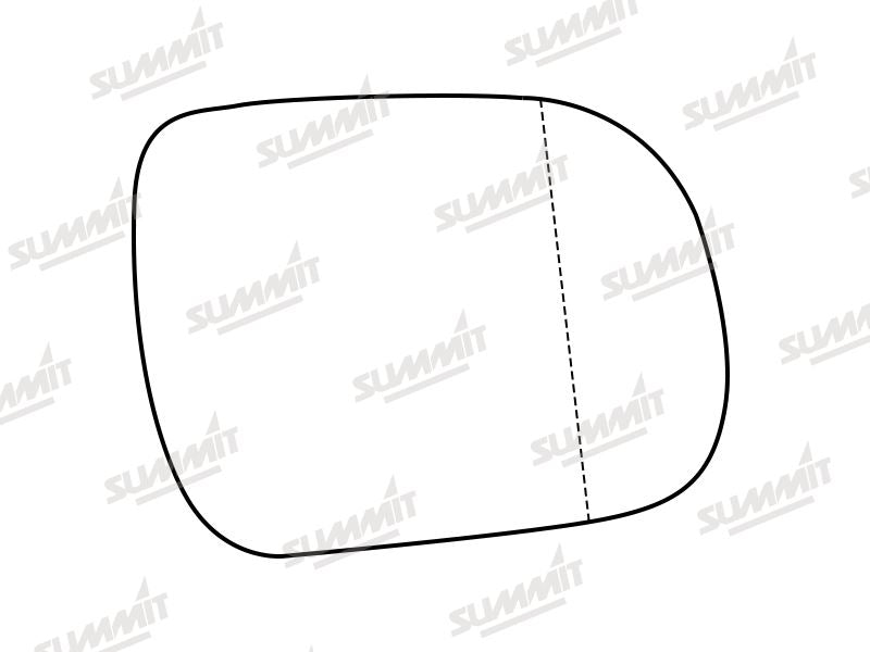 Summit Stick-On Aspheric Mirror Glass fits Toyota Hilux 05 to 16 RHS Summit - Bars 4 Cars