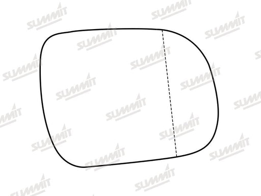 Summit Stick-On Aspheric Mirror Glass fits Toyota Hilux 05 to 16 RHS Summit - Bars 4 Cars