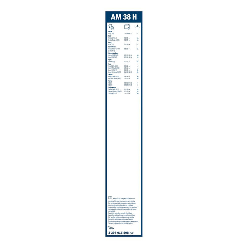 Bosch Aerotwin Wiper Blade 380mm — AM38H fits BMW X5 2006-2013 3.0 4.8