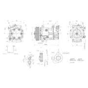 Hella Air Conditioning Compressor fits Citroën Berlingo Box Body 2008-2021 1.6