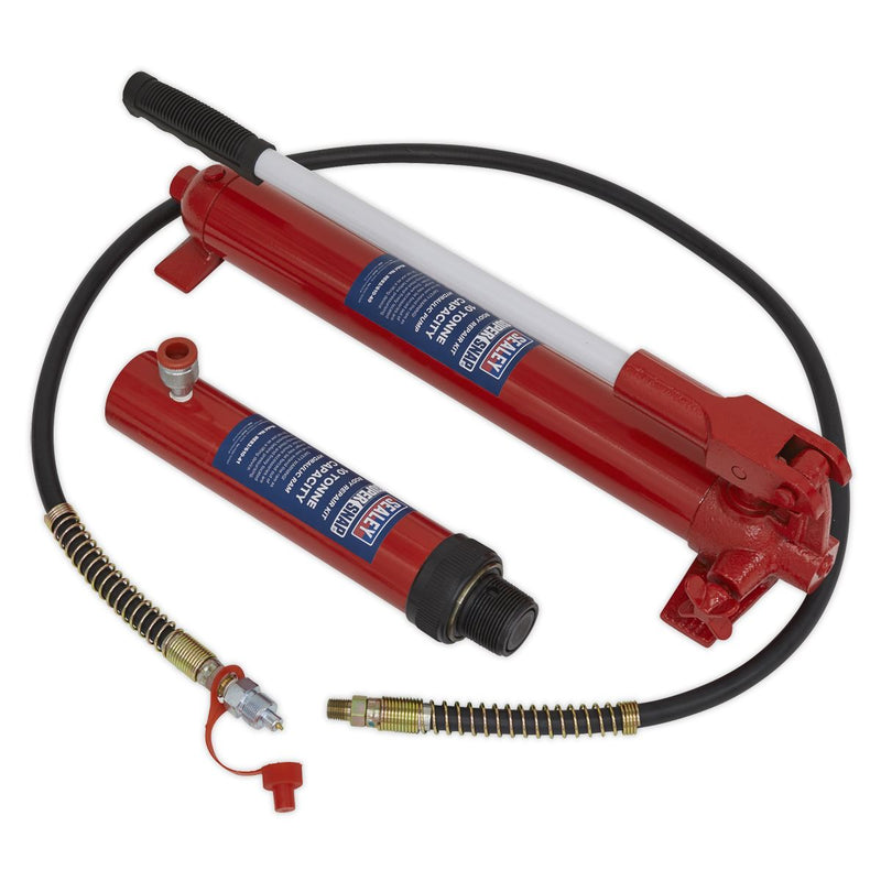 Sealey SuperSnap Push Ram with Pump & Hose Assembly 10 Tonne 610/45 Sealey - Dynamic Drive