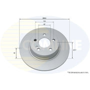 Comline 2 x Solid Rear Brake Discs ADC1663-x2