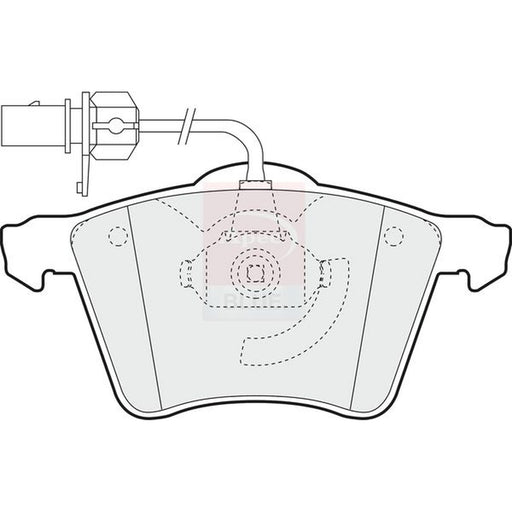 Apec Front Brake Pad Set fits Ford Galaxy 1996-2006 1.9