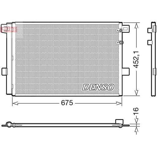 Denso Air Conditioning Condenser fits VW Amarok 2010-2022 2.0 3.0