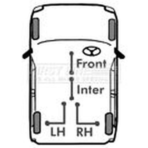 First Line Handbrake Cable Left Rear fits Chrysler Voyager 2000-2008