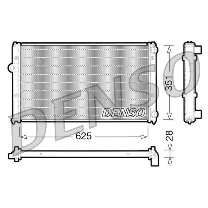 Denso Engine Radiator fits Seat Cordoba 1993-2002 1.6 1.8 1.9 2.0
