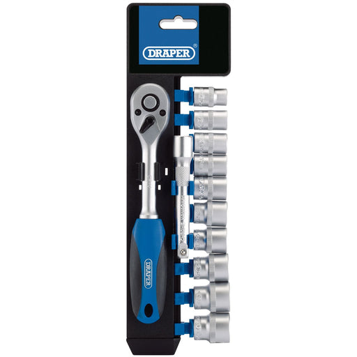 Draper Metric Socket and Ratchet Set, 3/8" Sq. Dr. (12 Piece) 16371 Draper - Dynamic Drive